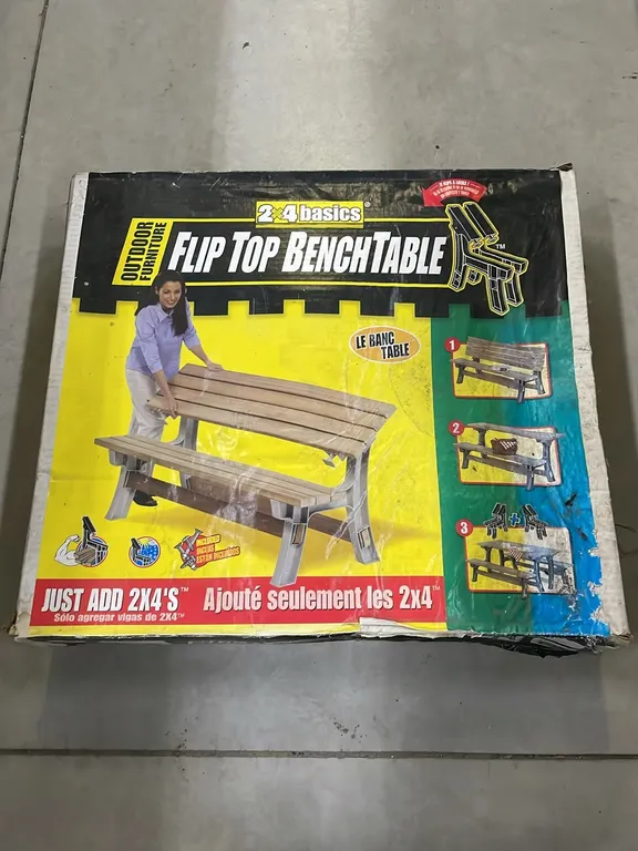 Complete Flip Top Bench Table Combo Kit, Item #4 (P3-R2T7-S2316)