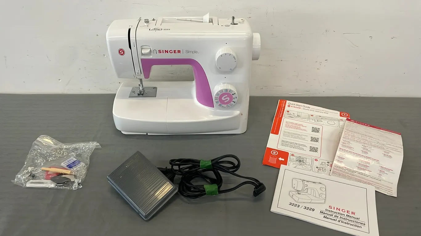Singer Simple Sewing Machine with Manual, Cream, Marked B (P3-EWS1-S1835)