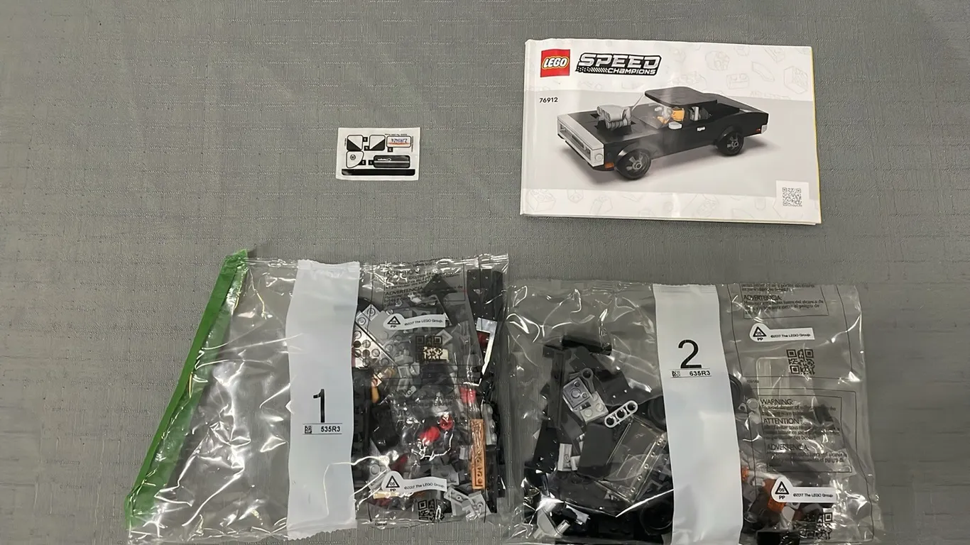 Lego 76912 Fast & Furious 1970 Dodge Charger RIT, Seller States That it is a Complete Set with No Box (P3-WWS8-S2042)