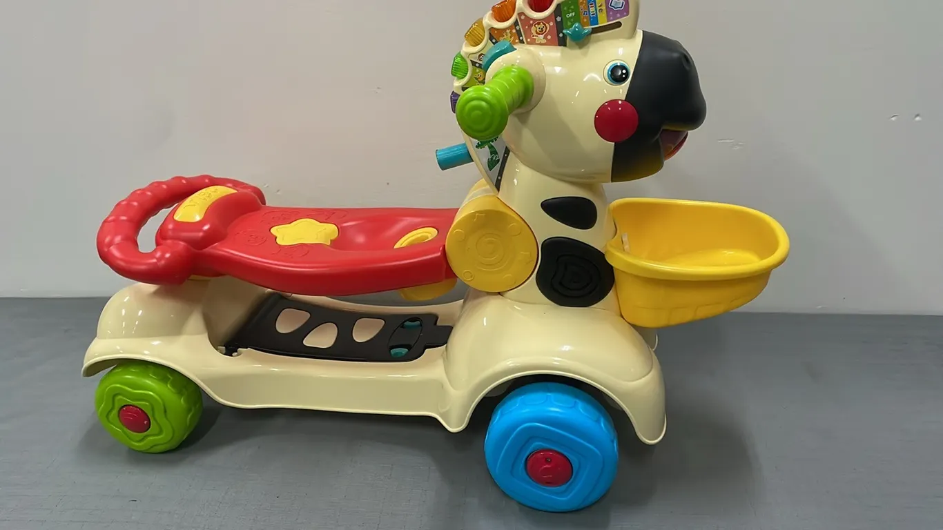 VTech 3-in1 Learning Zebra Scooter Push or Ride Kids Toy, Lot 15 (P4-SWS2-S2278)