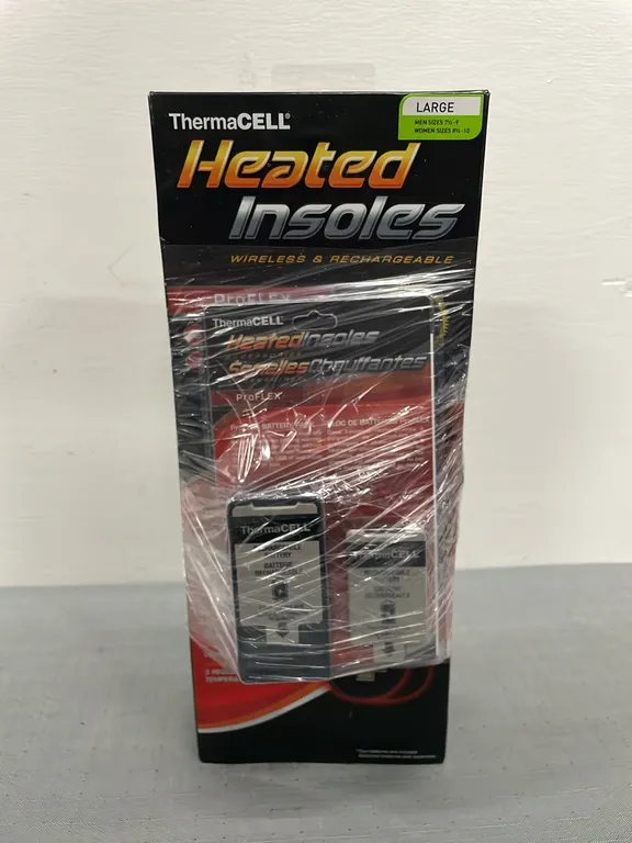 Large Heated Insoles, Rechargeable, New As Per Seller, Item #22 (P4-CRS9-S2212)