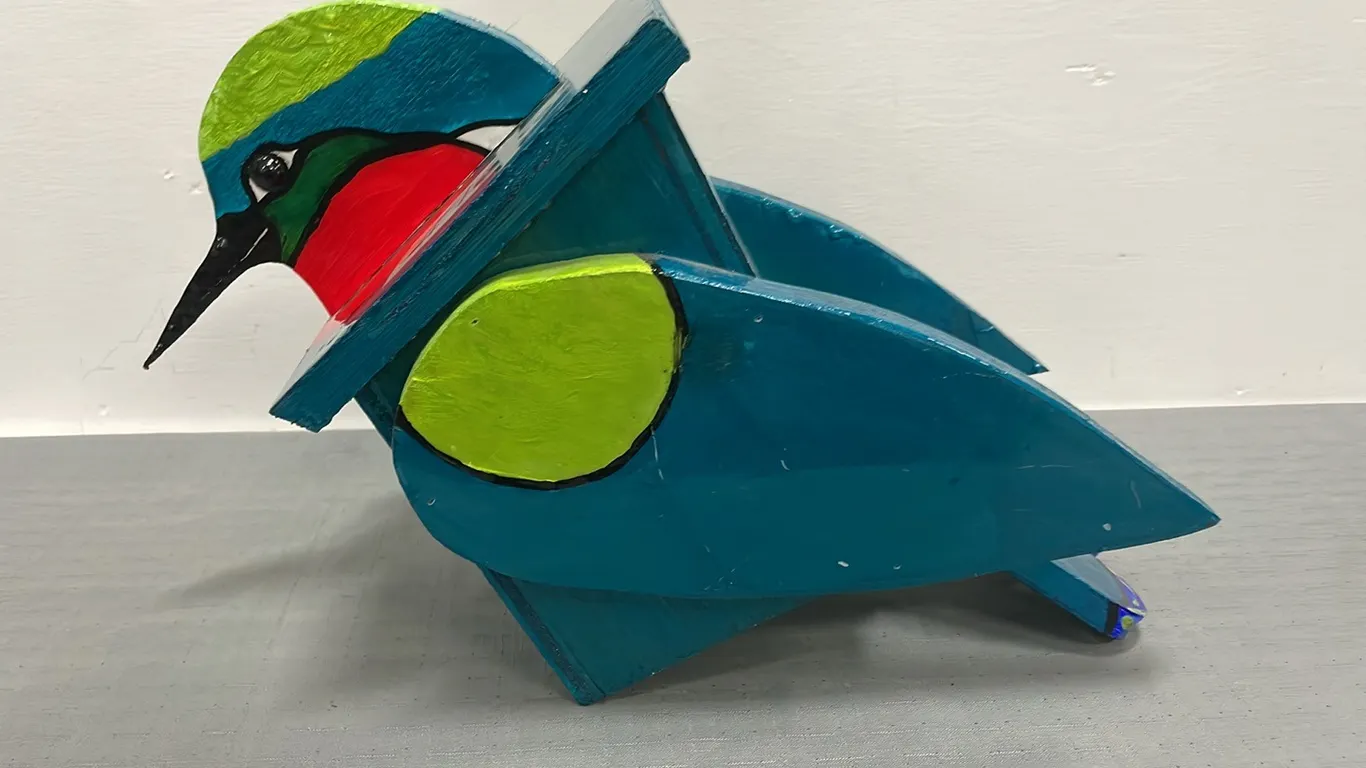Custom Made Hummingbird Birdhouse, Item #16 (P4-NWS14-S2316)