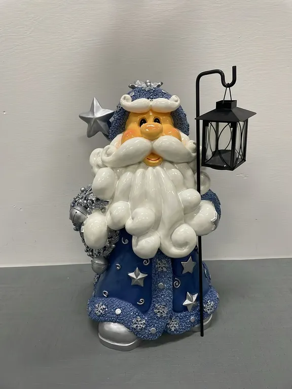 24" Santa with Lantern, Blue, Marked B (P4-NWT2-S1291)