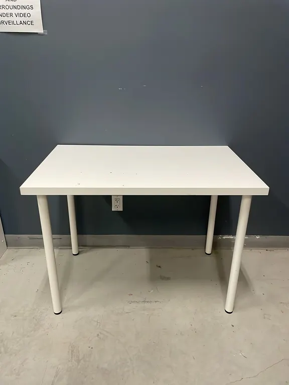 Small White Ikea Desk, Approx 39 1/2”W x 23 1/2”D x 29”H, Item #1 (P4-EWFL-S2300)