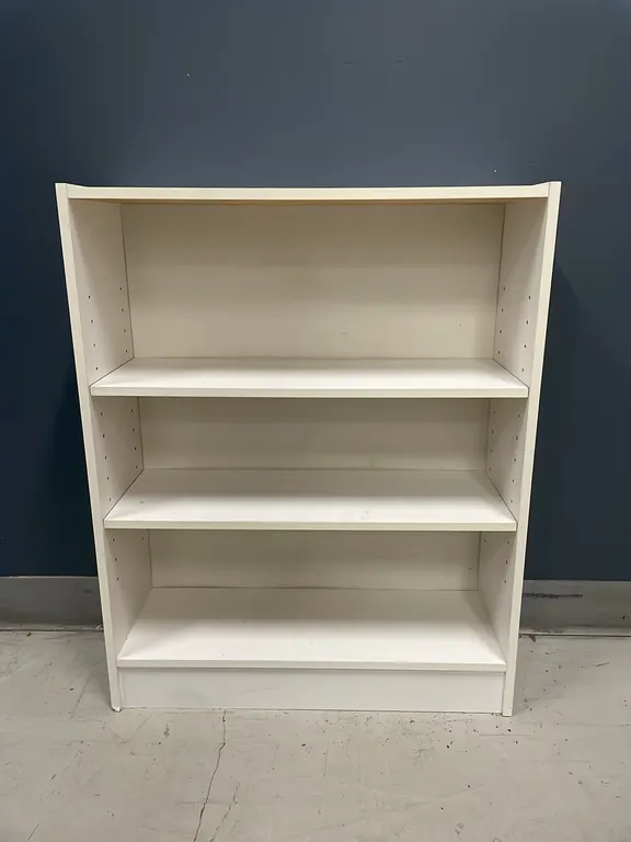 Small White Ikea Shelf, Approx 23 3/4”W x 29 3/4”H x 8”D, Item #2 (P4-EWFL-S2300)