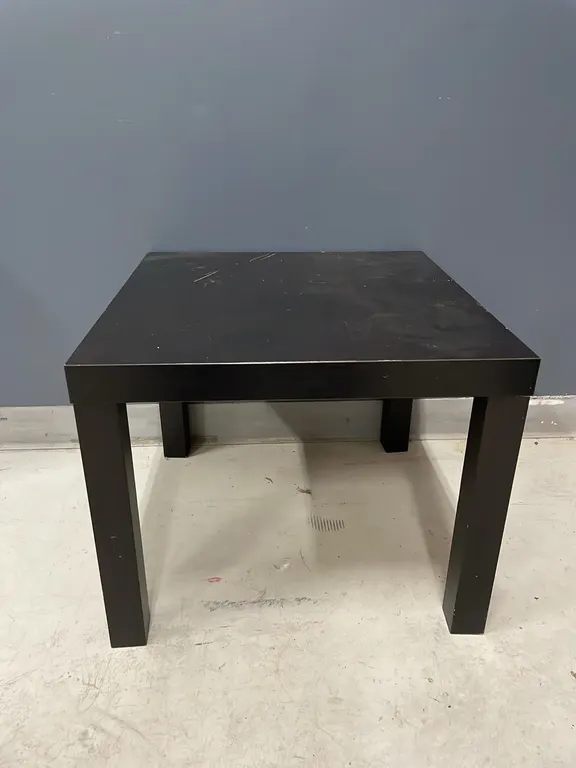 Small Ikea End Table, Black, Approx 21 3/4” x 21 3/4” x 17 3/4”H, Item #25 (P4-EWFL-S2300)