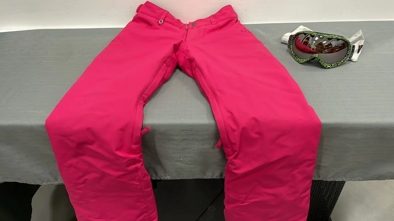 Pink Ski Pants, Size Small and Ski Goggles, Item #27 (P4-NWS13-S2300)