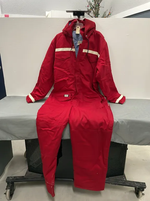 Fire Retardant Winter Coveralls, Size 2XLT, Red, Used Very Little As Per Seller (P4-RACK-S2130)