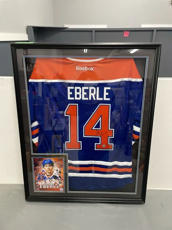 Framed Signed Eberle Jersey, Item #23 (P4-SWS3-S1074)