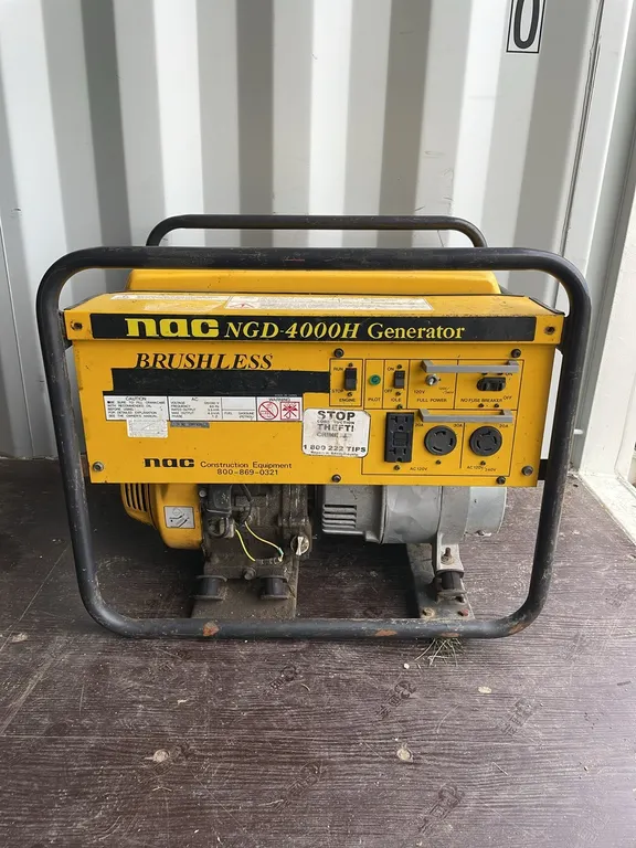 Honda GX240 8.0 NAC NGD-4000H Generator, Brishless, Seller States It Ran Well But Its Been Stored A Couple Years and May Need Carb Cleaned (P5-SCC-S2