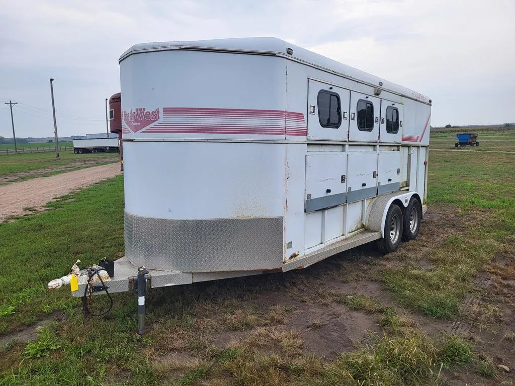 1995 Trails West 3-Horse Stock Trailer - 16FT