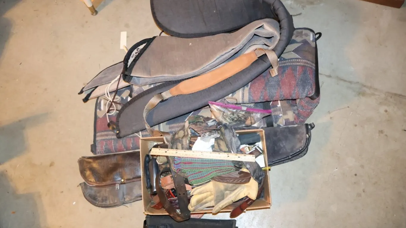 Assorted Soft Gun Cases, Holsters, and Knife Sheaths