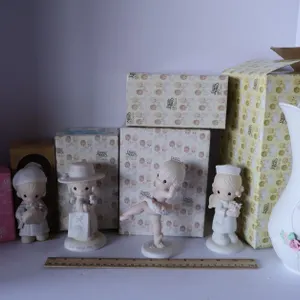 Precious Moments "Seek and Ye Shall Find" Figurine and Pierced Rim Porcelain Vase, and More