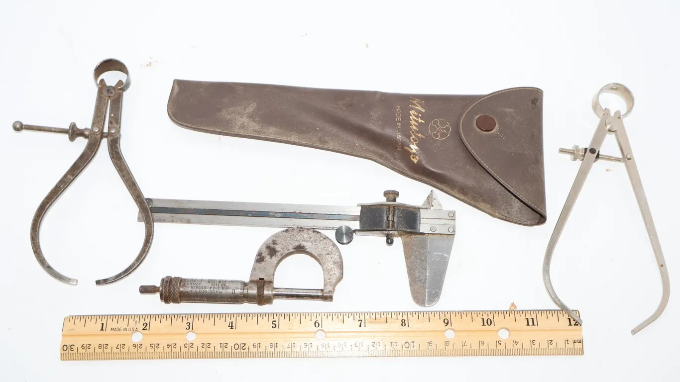 Mitutoyo 4 Inch Dial Caliper and Craftsman Micrometer, and More