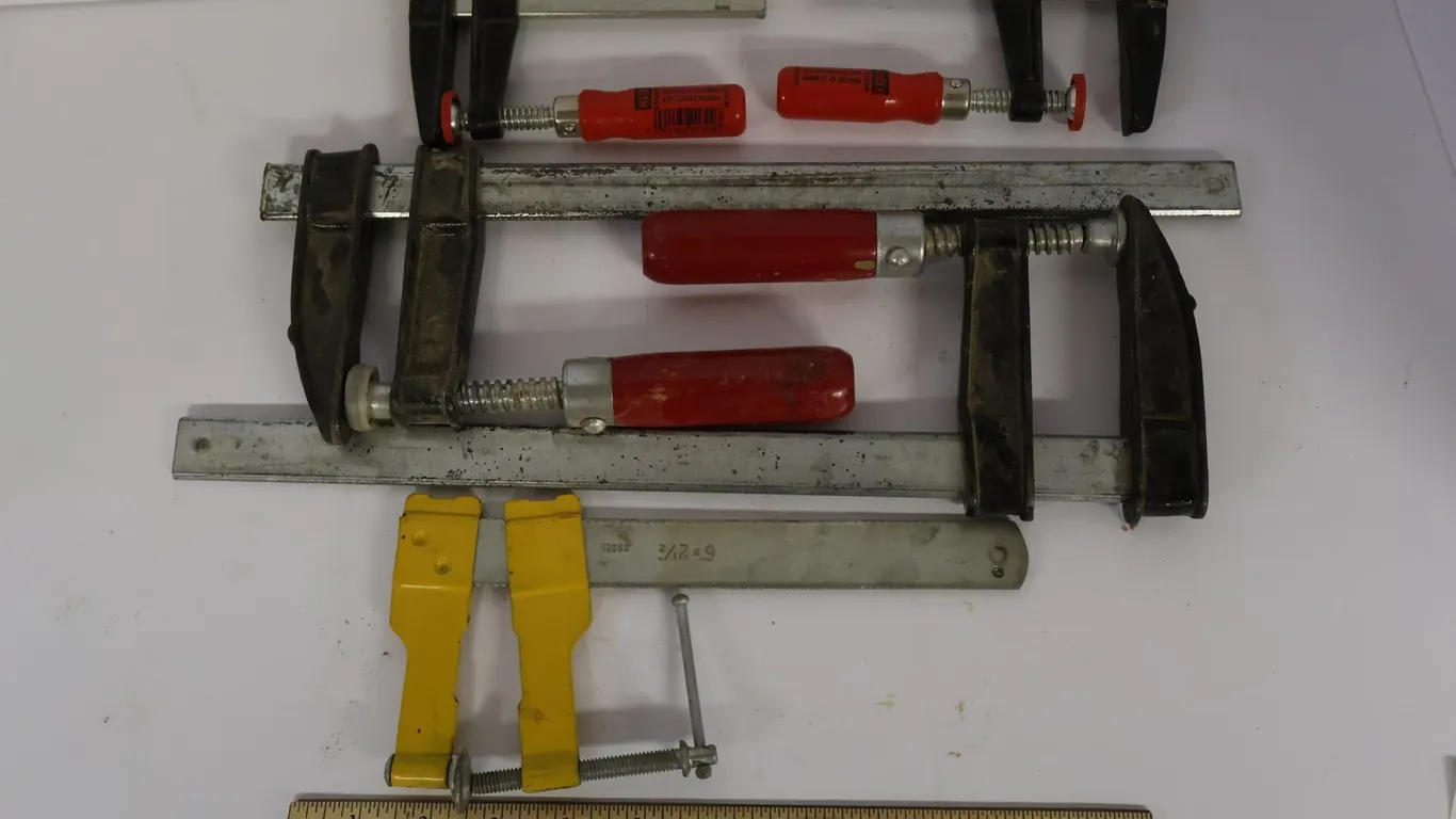 Five F-Style Bar Clamps