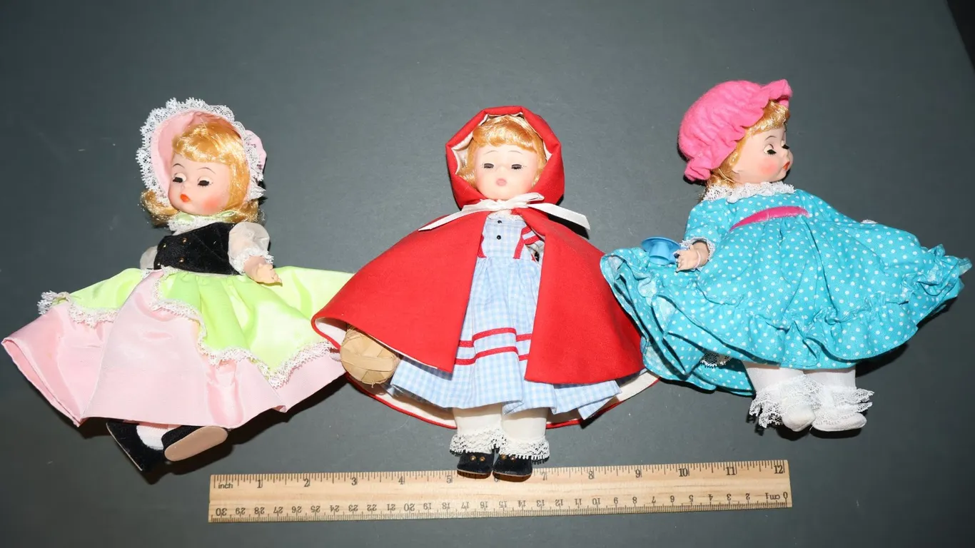 Three Storybook Style Dolls with Sleep Eyes