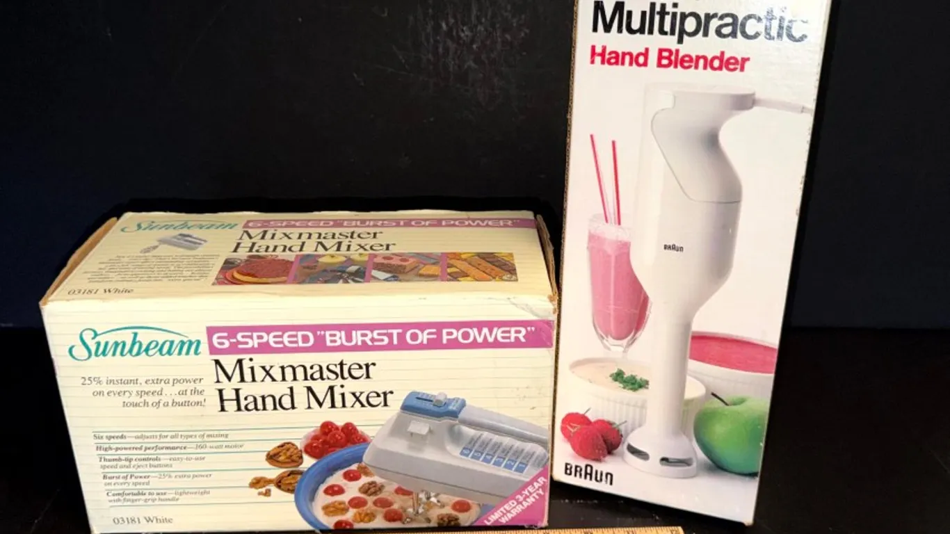 Sunbeam Mixmaster Hand Mixer and Braun Multipractic Hand Blender