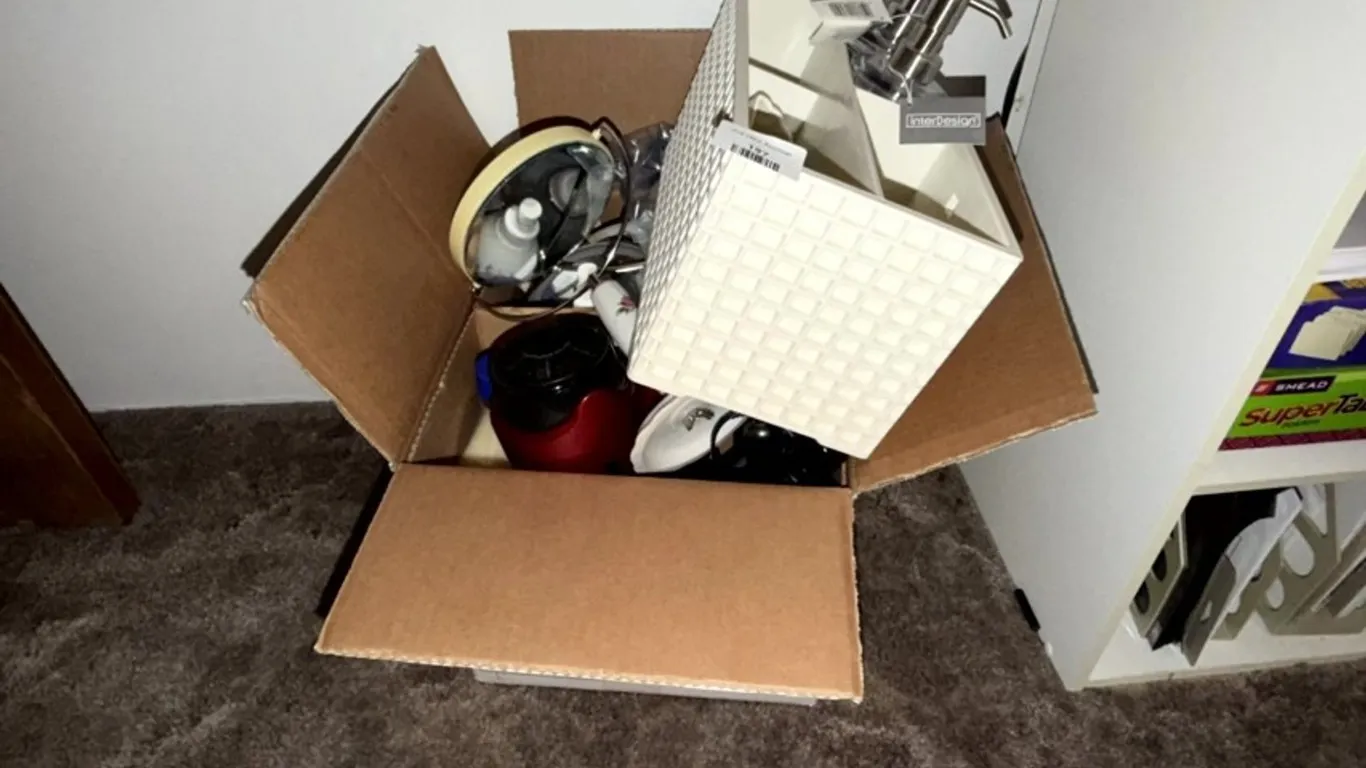 Assorted Hair Styling Tools, Vanity Mirror, Organizer Caddies, and Personal Care Items