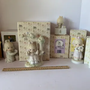 Six Enesco Precious Moments Porcelain Figurines