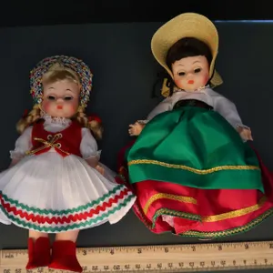 Two Dolls in European Folk Costumes, Madame Alexander Italian Doll