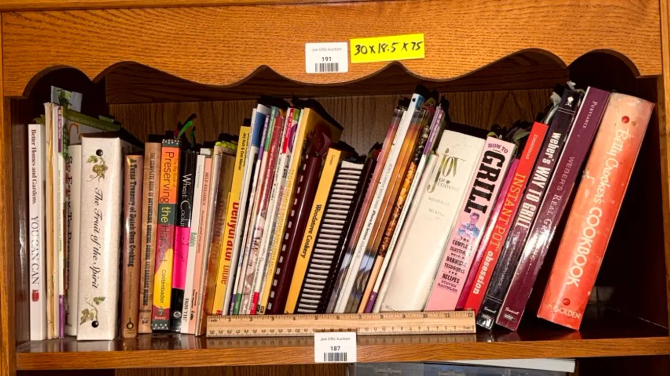 Assorted Cookbooks, Food Preservation Guides, and Recipe Books