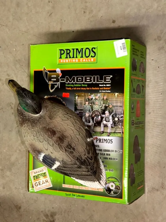 Mallard Drake Duck Decoy and Strutting Gobbler Decoy