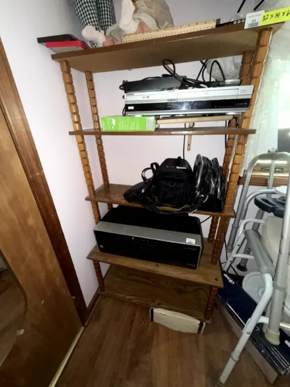Wooden Multi-Tier Spindle Shelving Unit