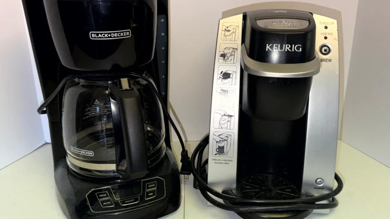 Two Coffee Makers, Drip and Single-Serve