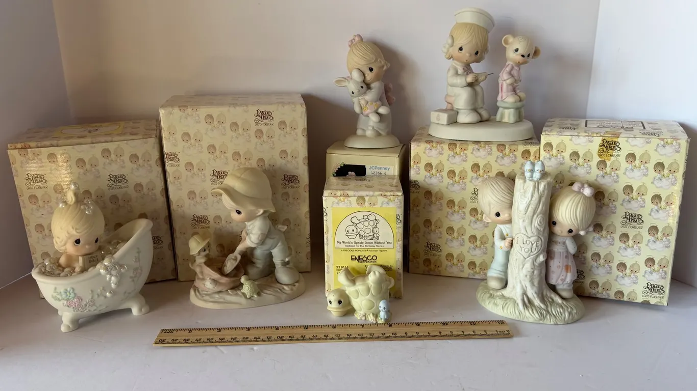 Six Precious Moments Porcelain Figurines