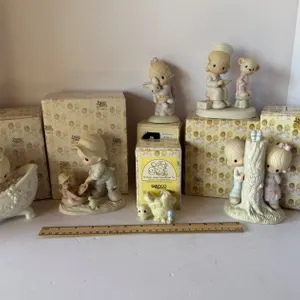 Six Precious Moments Porcelain Figurines
