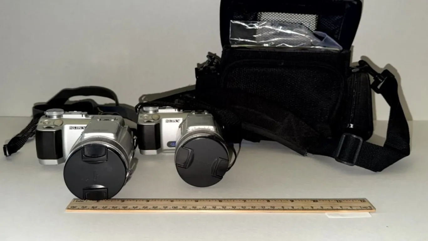 Two Sony Cyber-shot DSC-F717 Digital Cameras with Ambico Bag and Power Adapter