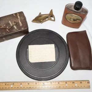 Metal Cash Box, Lover's Leap Lookout Mountain Souvenir Flask, Dolphin Bottle Opener, and More