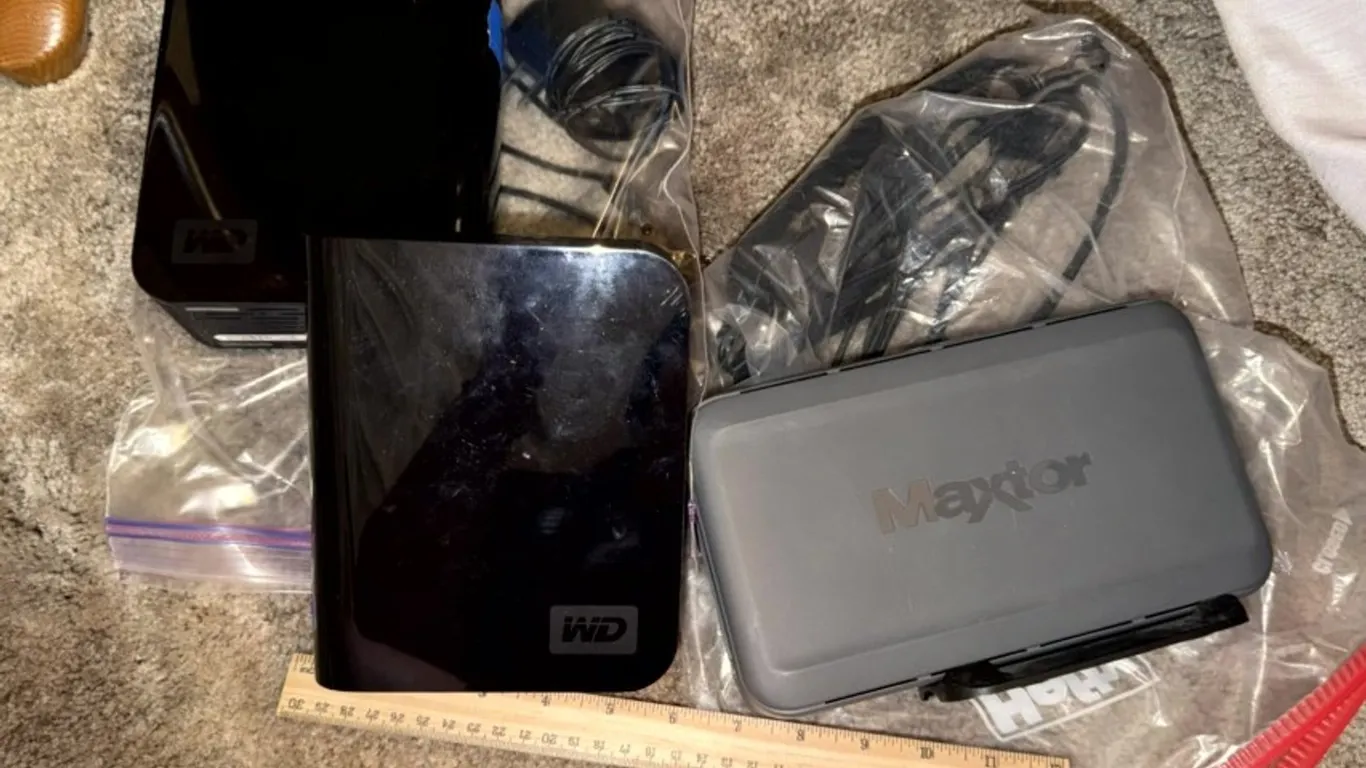 Three External Hard Drives