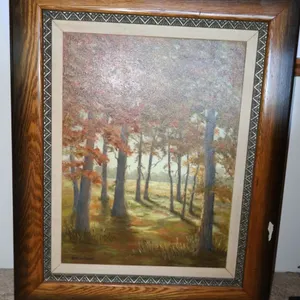 Shirley Guard Framed Autumn Landscape Oil Painting on Canvas, 18 x 24 Inches
