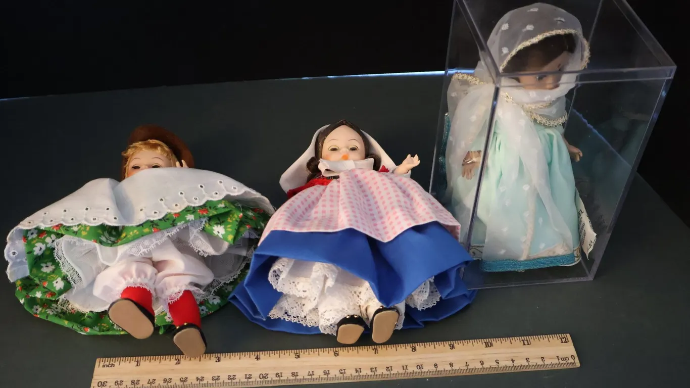 Three Madame Alexander International Dolls