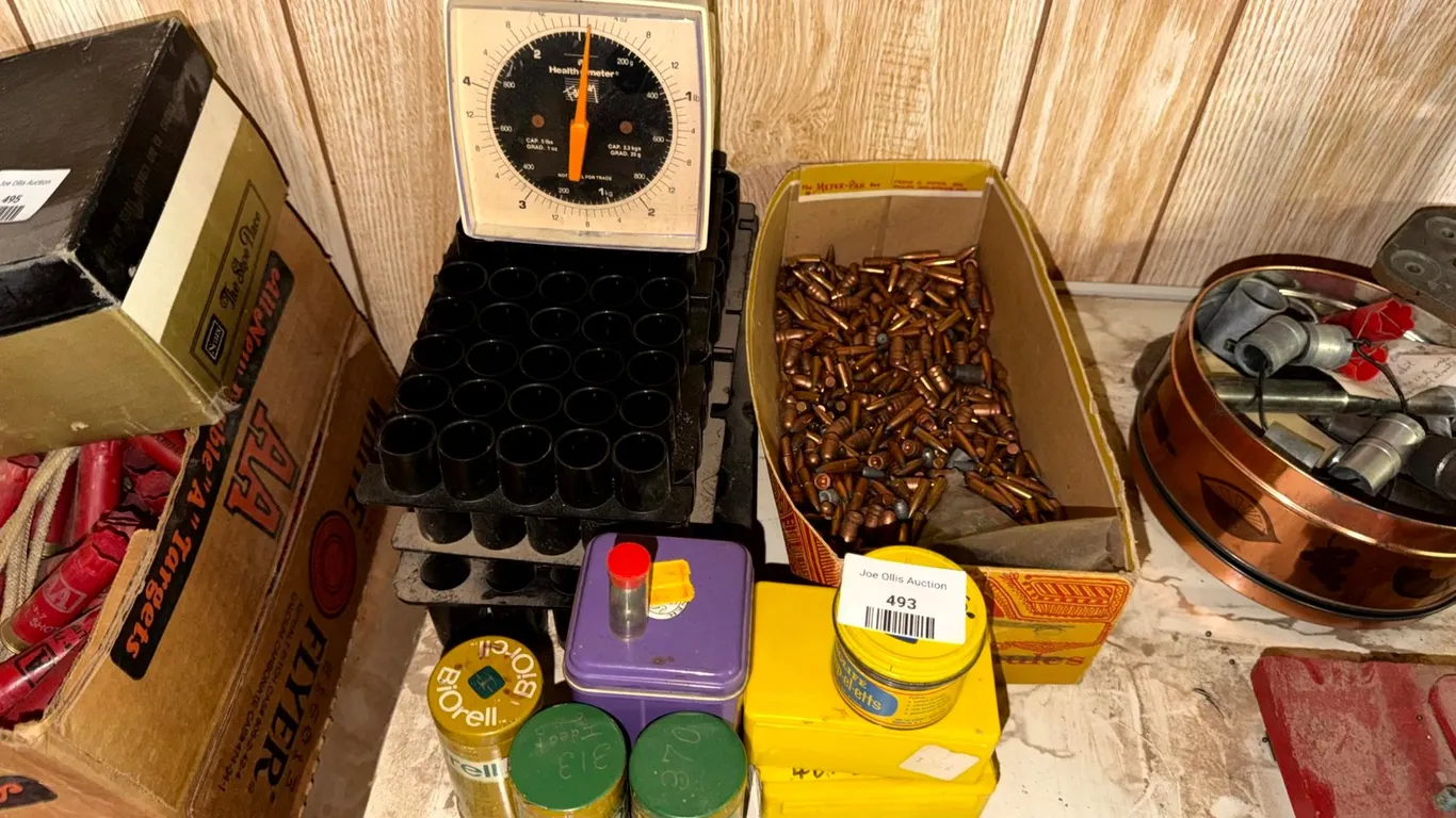 Mechanical Dial Scale and Assorted Reloading Projectiles, and More