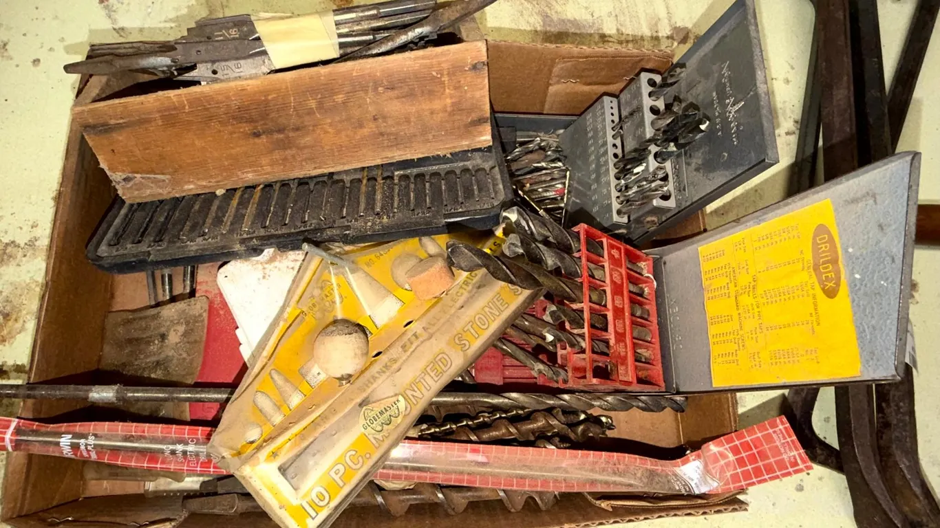 Drildex Metal Drill Bit Index and Globemaster Ten Piece Mounted Stone Set, and More