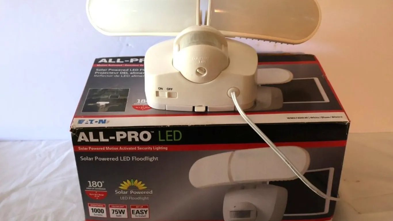 Eaton ALL-PRO Solar-Powered Motion-Activated LED Floodlight, In Original Box