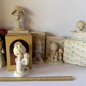 Six Precious Moments Bisque Porcelain Figurines