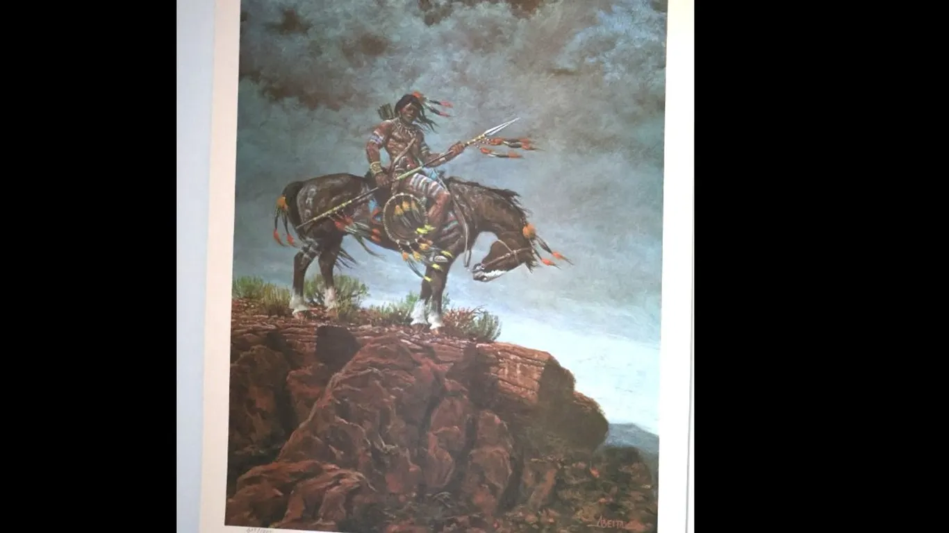 Two Jim Abeita Native American Warrior Art Prints