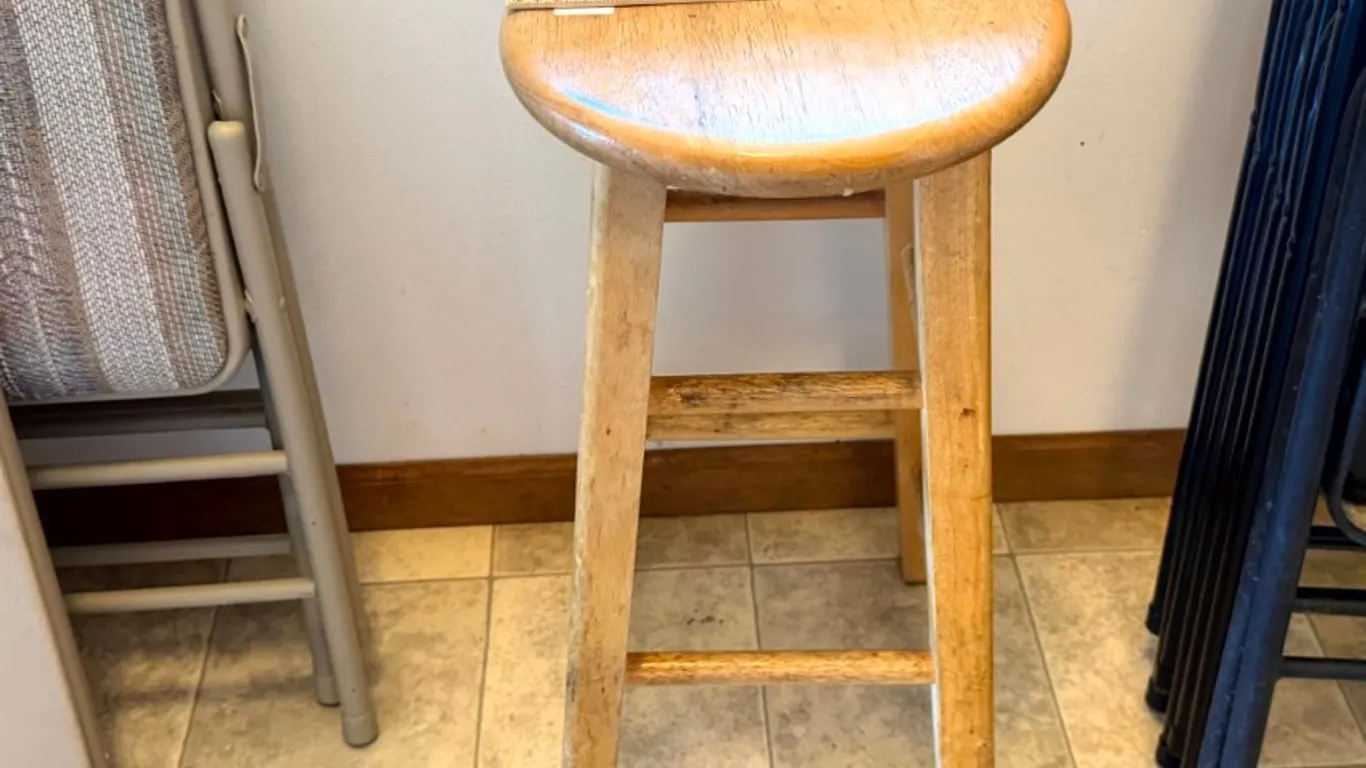 Wooden Round Top Stool