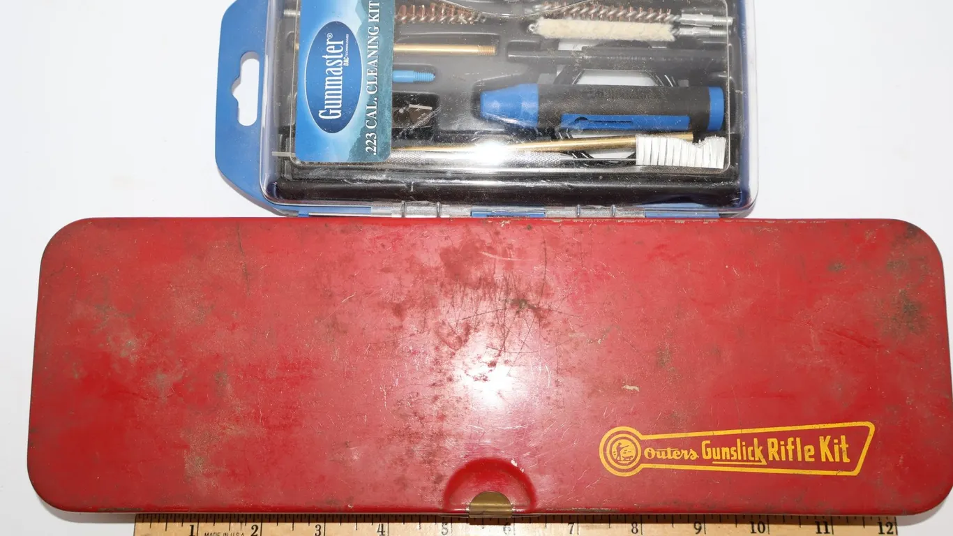 Two Gun Cleaning Kits, Outers Gunslick Rifle Kit and Gunmaster .223 Caliber Cleaning Kit