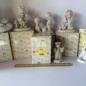 Six Precious Moments Bisque Porcelain Figurines