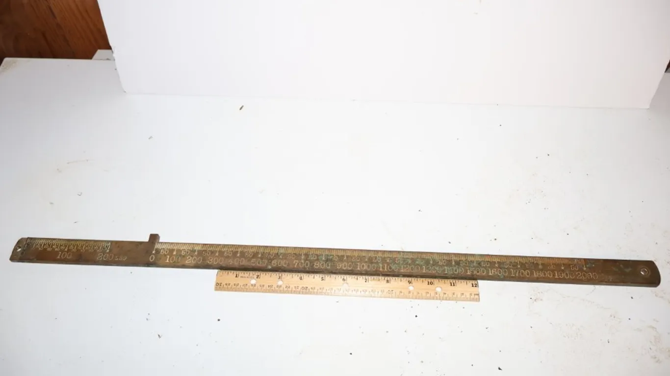 Brass Scale Beam Graduated to 2000 Lbs
