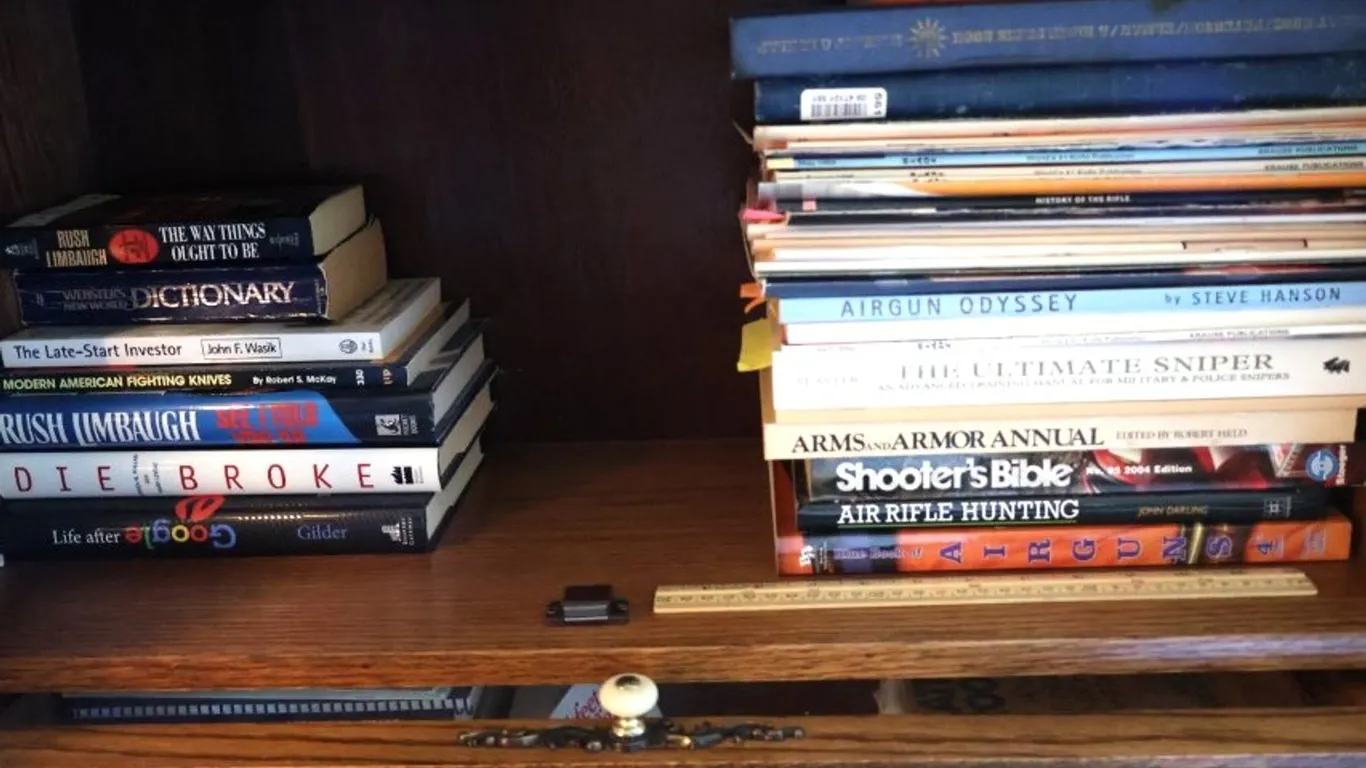 Assorted Books and Magazines: Firearms, Hunting, Knives, and General Nonfiction
