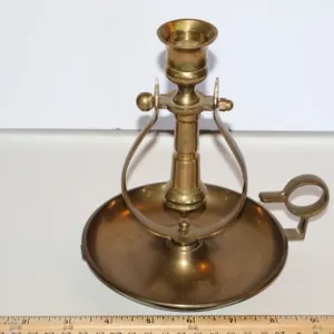 Brass Gimbaled Candlestick Holder