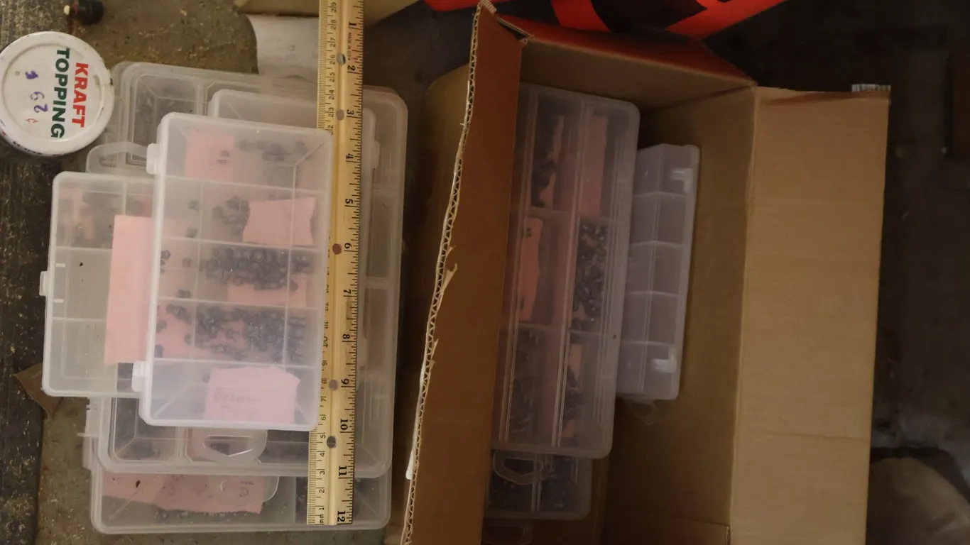 Assorted Airgun Pellets and Plastic Compartment Organizers