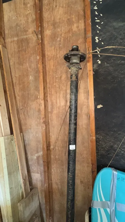 Trailer Axle with Hub Assembly and Yellow Tubular Post with Mounting Flange, and More