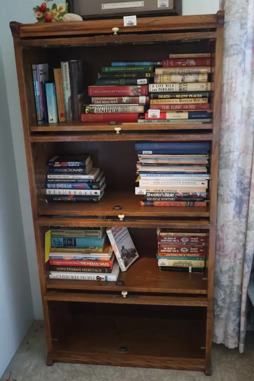 Four-Tier Oak Barrister Bookcase