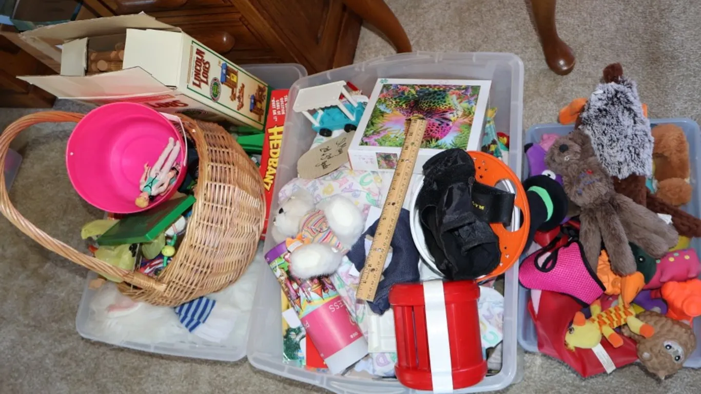 Assorted Toys, Board Games, Dolls, Puzzles, and Pet Supplies